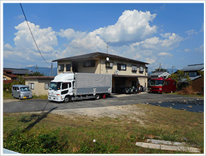 倉庫（作業場）付き借家外観